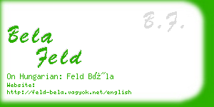 bela feld business card